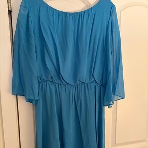 Alice + Olivia Vibrant Blue Long Sleeve Dress